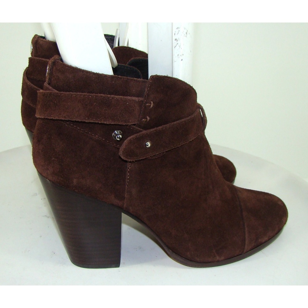 NEW! Rag & Bone HARROW BROWN SUEDE ANKLE BOOTS BOOTIES SIZE 41 / 10.5    C131